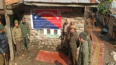 India News | J-K: Kupwara Police Attach Properties of Two Drug Smugglers in Karnah