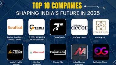 Business News | Meet the Innovators: Top 10 Companies Shaping India's Future in 2025