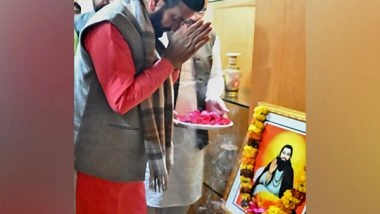 India News | Haryana CM Nayab Singh Saini Pays Tribute to Sant Shiromani Ravidas on Birth Anniversary