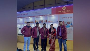 Business News | Mahakumbh 2025: Pujashree Stall Becomes Center of Attraction for Spiritual Devotees and Celebrities