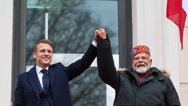 World News | PM Modi Gifts Dokra Artwork to French President Emmanuel Macron