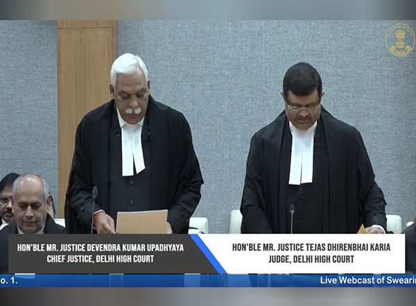 India News | Tejas Dhirenbhai Karia Takes Oath as Delhi High Court Judge