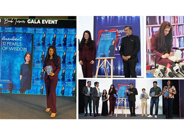 Business News | Dr. Anisha Patel's Book 'BranDent - 32 Pearls of Wisdom' Launched by Chetan Bhagat at the Book Turner Gala