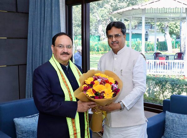 India News | New Delhi: Tripura CM Manik Saha Meets BJP President JP Nadda to Discuss Healthcare and Organisational Development