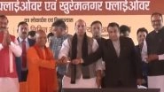 India News | Union Ministers Rajnath Singh, Nitin Gadkari Inaugurate 114 Infrastructure Projects in Lucknow Amid Mahakumbh