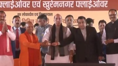 India News | Union Ministers Rajnath Singh, Nitin Gadkari Inaugurate 114 Infrastructure Projects in Lucknow Amid Mahakumbh