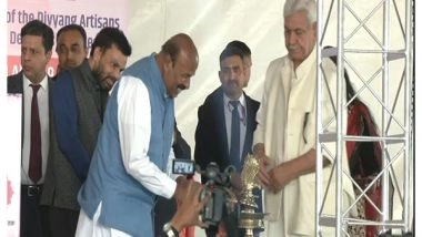 India News | Jammu: J-K LG Manoj Sinha and Union Minister Virendra Kumar Inaugurate Divya Kala Mela