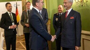 World News | EAM Jaishankar, Germany's Defence Minister Pistorius Discuss Bilateral Cooperation, Ukraine Development