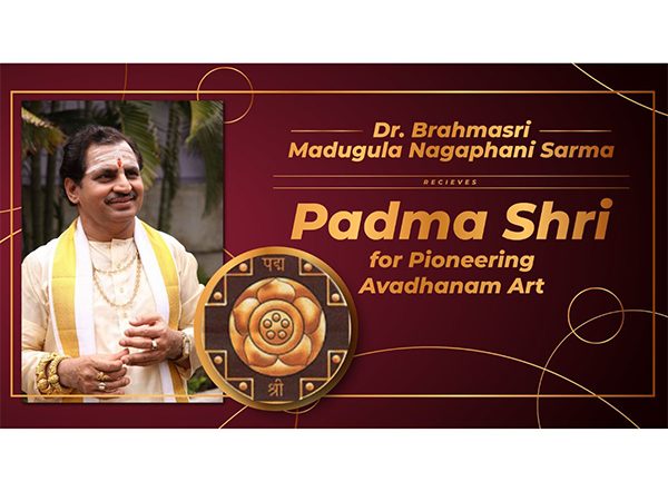 Business News | Brahmasri Madugula Nagaphani Sarma Honored with Padma Shri for Reviving the Art of Avadhanam