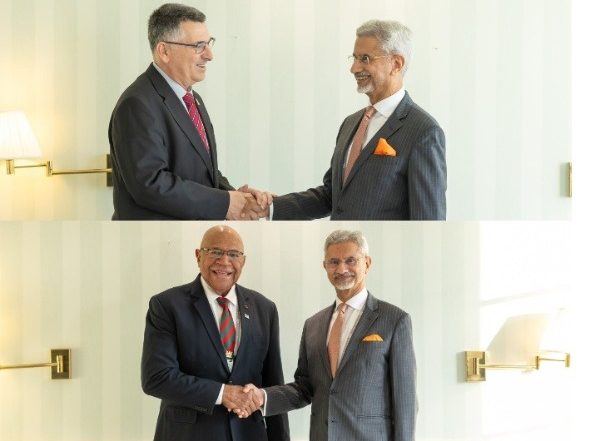 World News | Jaishankar Meets Israeli Counterpart Sa'ar, Fiji PM Rabuka on Sidelines of Munich Security Conference