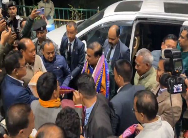 India News | Assam CM Sarma Arrives to Warm Welcome in Kokrajhar to Attend Historic Sitting of Assam Assembly