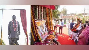 India News | MP CM Unveils Former PM Late Atal Bihari Vajpayee's Statute in Morena