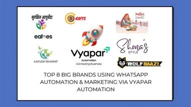 Business News | Top 8 Big Brands Using WhatsApp Automation and Marketing Via Vyapar Automation