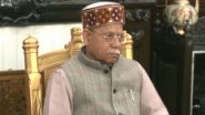 India News | Himachal Pradesh Must Unite Against Drugs, Says Governor Shiv Pratap Shukla as He Completes Two Years in Office