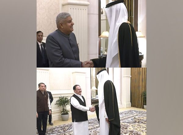 World News | Delhi: Vice President Dhankhar, Union Minister Nadda Met with Amir of the State of Qatar
