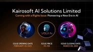 Business News | Kairosoft AI Solutions Limited: Pioneering a New Era in AI with Volkai Coming with Right Issue
