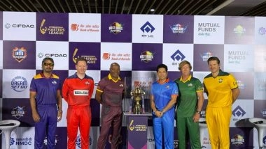 Sports News | International Masters League 2025 Trophy Revealed in Mumbai