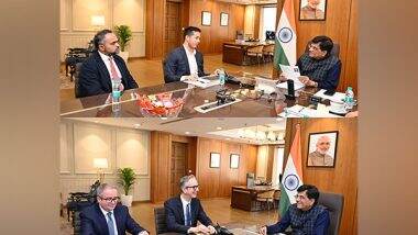 Business News | Piyush Goyal Meets Shield AI, McCain Foods Officials, Discuss Collaboration