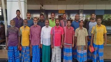 India News | 15 Indian Fishermen Arrested by Sri Lanka Return to India