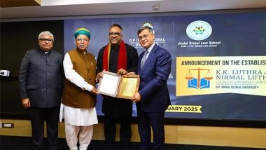 Business News | Jindal Global Law School Launches  K.K. Luthra & Nirmal Luthra Centre for Comparative Criminal Law and Criminal Justice Studies