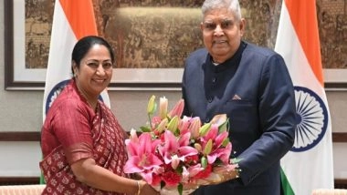 India News | Delhi CM Rekha Gupta Calls on Vice President Dhankhar