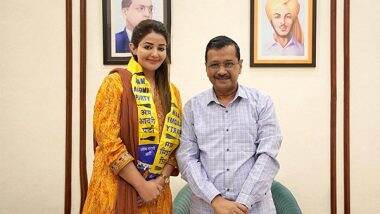 India News | Punjabi Actress Sonia Mann Joins AAP in Presence of Arvind Kejriwal