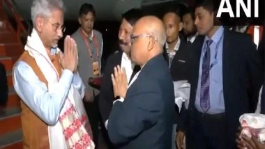 World News | Jaishankar, Envoys of Various Nations Arrive at Jorhat Airport to Attend Advantage Assam 2.0