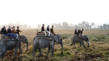 World News | Jaishankar, Heads of Mission and Diplomats Visit Sarnath Archaeological Site, Kaziranga National Park