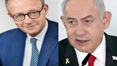 World News | Netanyahu Speaks to Conservative Leader Merz, Congratulates Him on Victory in German Polls