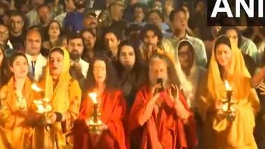 Entertainment News | Immersed in Devotion, Katrina Kaif, Raveena Tandon Perform Aarti at Maha Kumbh