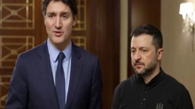 World News | Canadian PM Visits Kyiv on Third Anniversary of Russia-Ukraine Conflict; Discusses Defence, Sanctions