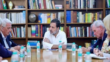 World News | LoP Rahul Gandhi Met with a Delegation from the Board of Directors of the Chicago Council on Global Affairs