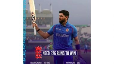 Sports News |  Ibrahim Zadran's Record-breaking 177 Powers Afghanistan to 325 Against England in ICC Champions Trophy