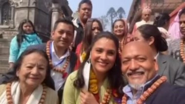 Entertainment News | Lara Dutta Prays at Pashupatinath Temple on Maha Shivratri