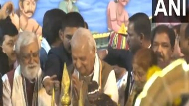 India News | Bihar: Governor Arif Mohammed Khan Witnesses 'Shiv Barat' Procession in Patna