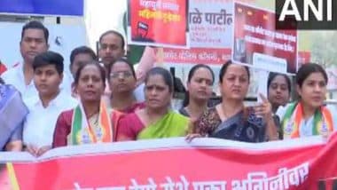 India News | NCP-SCP Leaders, Workers Stage Protest Against Pune Rape Incident