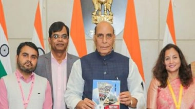 India News | Rajnath Singh Releases 1st Edition of MoD's Bi-annual Hindi Magazine 'Sashakt Bharat'