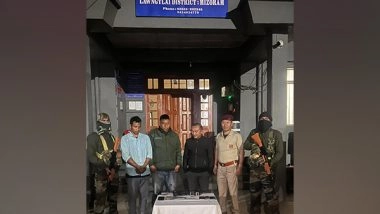 India News | Mizoram: Assam Rifles, Police Recover Arms and Ammunition in Joint Operations; Three Arrested