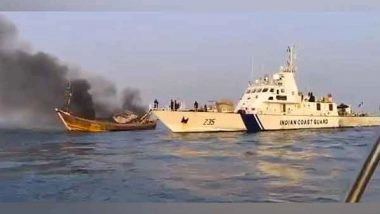 India News | Maharashtra: Fishing Boat Catches Fire off Raigad Coast; All 18 Crew Members Rescued