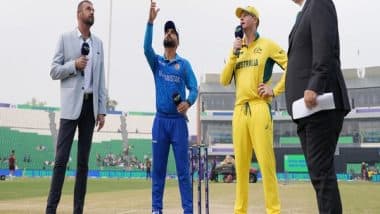 Sports News | Champions Trophy 2025: Afghanistan Win Toss; Opt to Bat First Against Australia