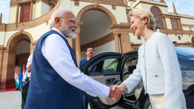 World News | India is Pillar of Certainty for Europe in Increasingly Uncertain World: EU Chief Ursula Von Der Leyen
