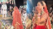 Alekha Advani’s Wedding Entrance Steals the Show! Watch Her Blow a Flying Kiss to Aadar Jain While Walking Towards the Mandap – VIDEO