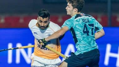 India Men's Hockey Team Loses 2–3 to England in FIH Pro League 2024–25; Harmanpreet Singh and Co Taste Defeat in Hard-Fought Encounter