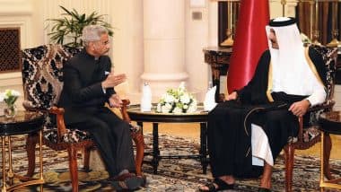 S Jaishankar Calls on Amir of Qatar Sheikh Tamim Bin Hamad Al-Thani