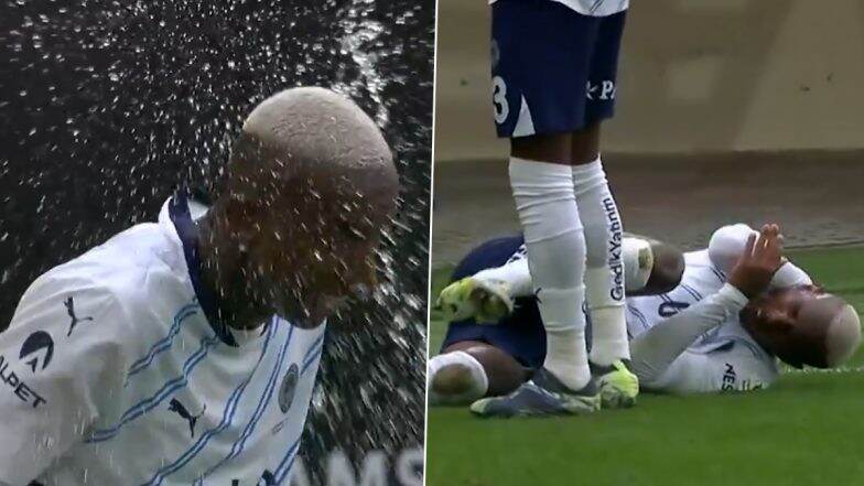 Anderson Talisca Hit By Water Bottle While Celebrating Goal, Cristiano Ronaldo's Ex-Teammate Goes Down in Pain During Alanyaspor vs Fenerbache Super Lig 2024-25 Match (Watch Video)