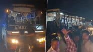 Andhra Pradesh Road Accident: 4 Killed, 10 Others Injured After Speeding Bus Collides With Lorry on Chennai-Tirupati Highway While Overtaking a Vehicle (Watch Videos)