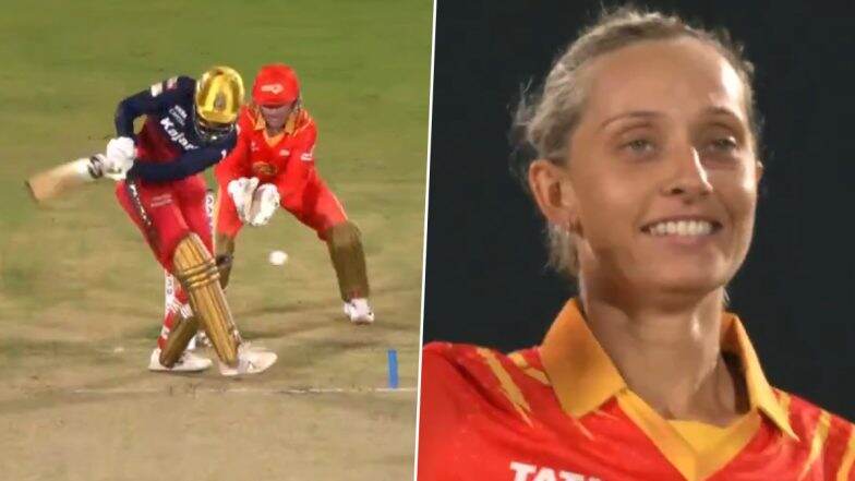 Ashleigh Gardner Picks Up Two Wickets in One Over, Dismisses Smriti Mandhana and Danni Wyatt-Hodge During GG-W vs RCB-W WPL 2025 Match (Watch Video)