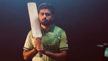 Babar Azam Drops Photoshoot Pics in Pakistan’s New Jersey for ICC Champions Trophy 2025 (Watch Video)