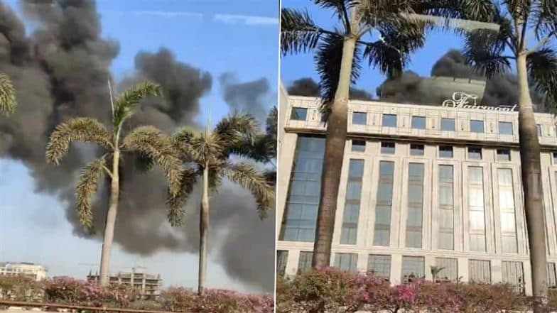 Mumbai Five-Star Hotel Fire: Blaze Erupts at Fairmont Hotel in Andheri Near International Airport, Videos Show Thick Black Smoke Covering Skies