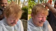 Ed Sheeran Jokingly Says &lsquo;This Is Abuse&rsquo; While Getting a Head Massage in Chennai During His Multi-City India Tour (Watch Video)